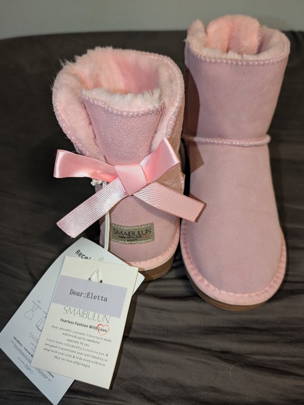 SMAIBULUN Ugg | Bailey Bow Ugg Mini Boots - Pink
